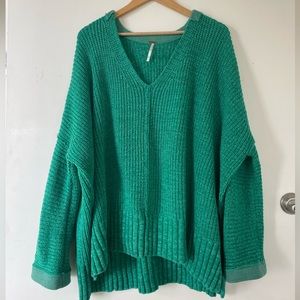 Free People Oversized sweater M/L - Emerald Green